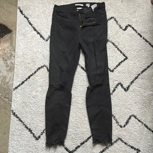 SP Black Ripped Knee High Waisted Skinny Jeans